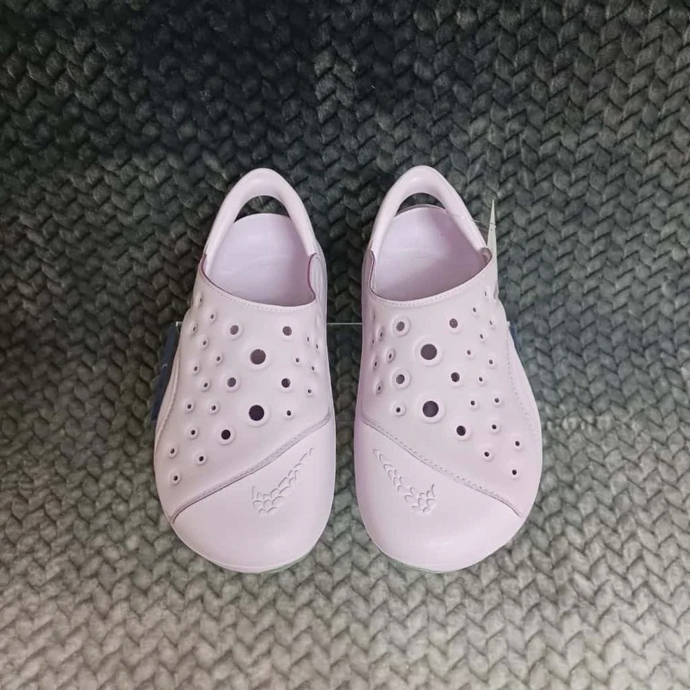 Nike Aqua Swoosh GS little Kids' Sandals Clogs Lavender Purple FV6363 500 Sz 2Y